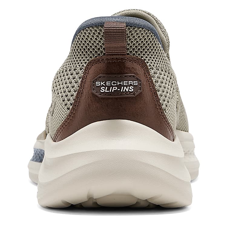 Кроссовки Skechers Slip ins Износостойкие Дышащие Легкие Низкие Повседневные Мужские Туфли Таупового цвета - изображение 5