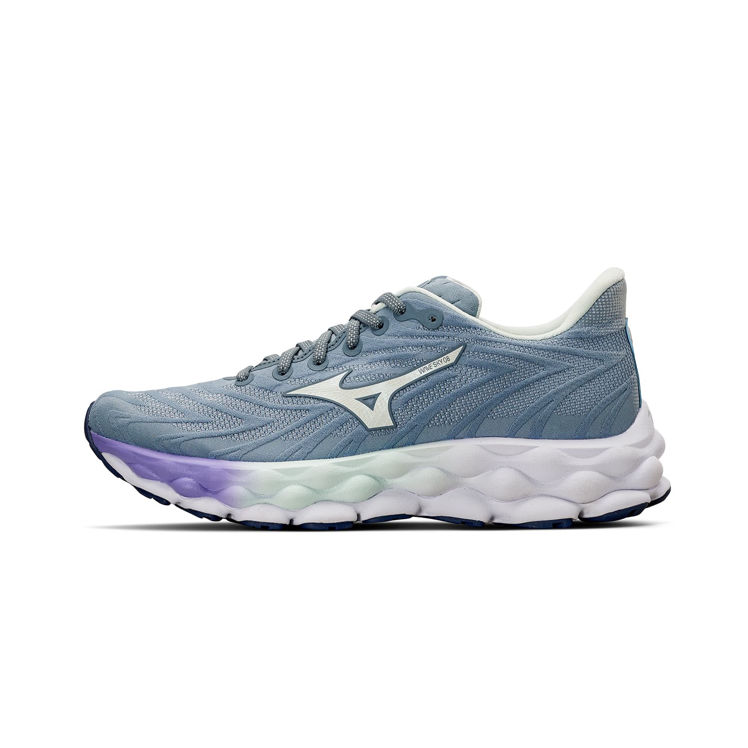 Кроссовки для бега Mizuno WAVE SKY 8 Ткань Дышащий Легкий Отскок Низкий Верх Тренировки Длинный Бег Спринт Городская Коммутация - изображение 1