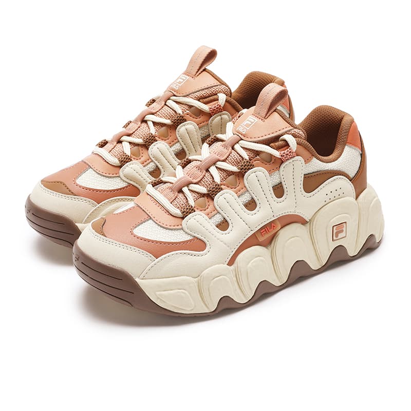 Кроссовки для бега FILA Croissant Низкие Беговые Кроссовки Женские Бежевые Коричневые - изображение 3