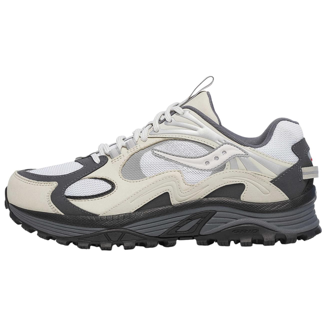 Кроссовки для бега Saucony Противоскользящие Износостойкие Низкие Беговые кроссовки Унисекс Белый Серебряный - изображение 1