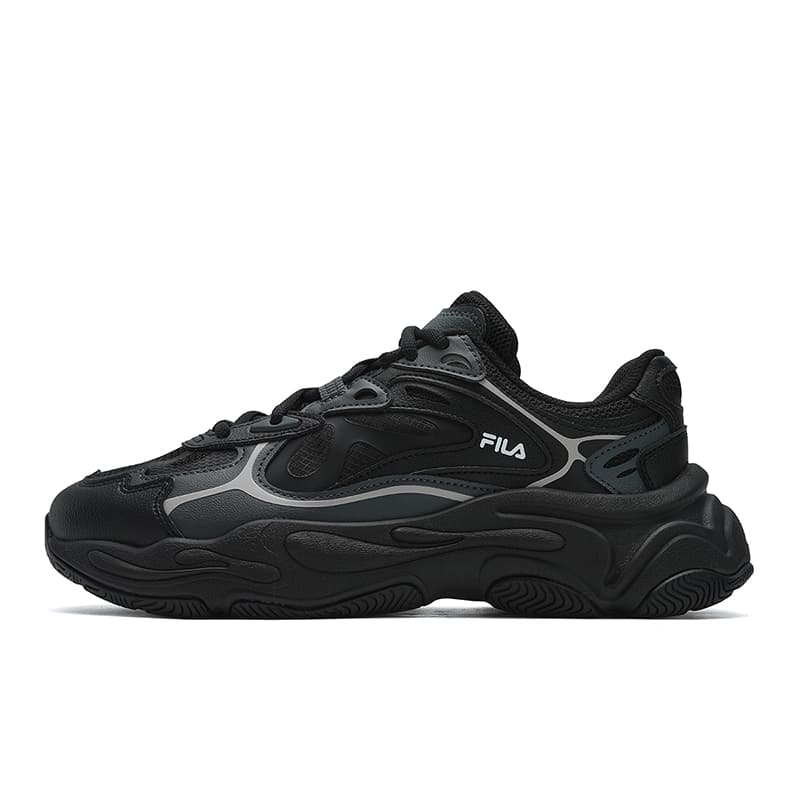 Кроссовки для бега fila MARS 4 Дышащий визуально увеличивает рост Low Топ Беговые кроссовки Женские Черно-серый - изображение 1