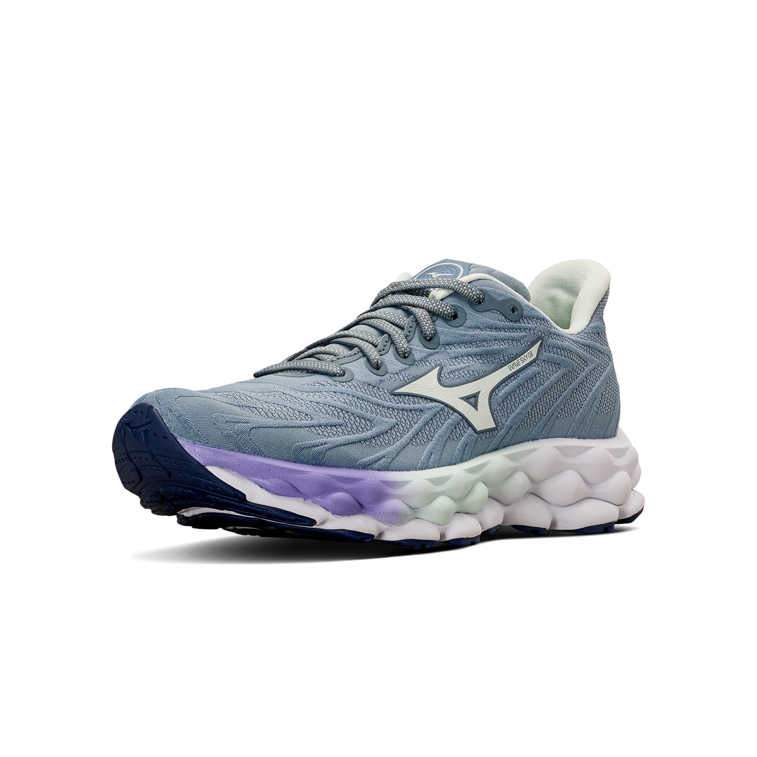 Кроссовки для бега Mizuno WAVE SKY 8 Ткань Дышащий Легкий Отскок Низкий Верх Тренировки Длинный Бег Спринт Городская Коммутация - изображение 2