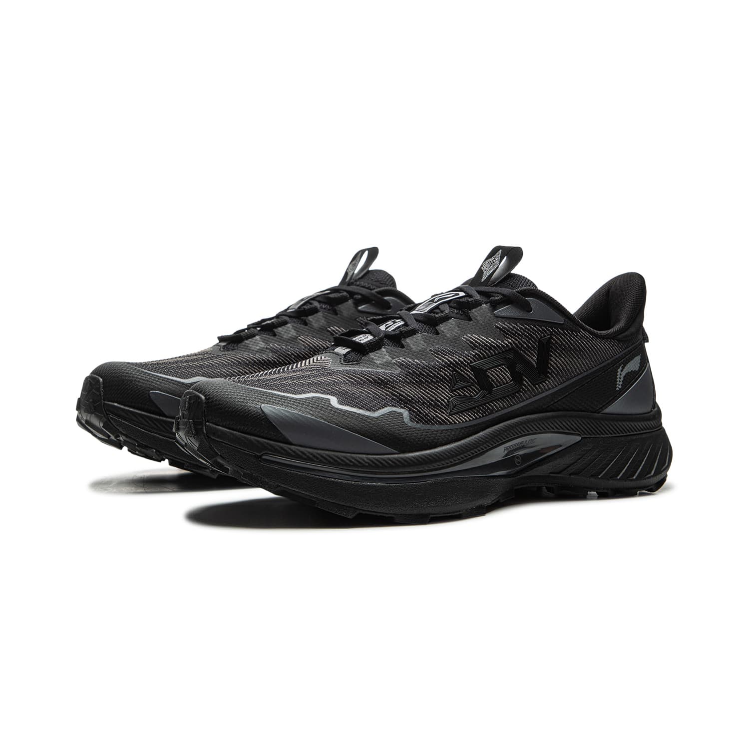 Кроссовки для бега Li-Ning LINING Cloud На открытом воздухе Альпинизм Поход Повседневный Мягкий Покрытие на платформе Увеличение роста Удобный TPU Текстиль Лоу-топы Трэиловый бег Беговые кроссовки Мужской Черно-серый - изображение 3