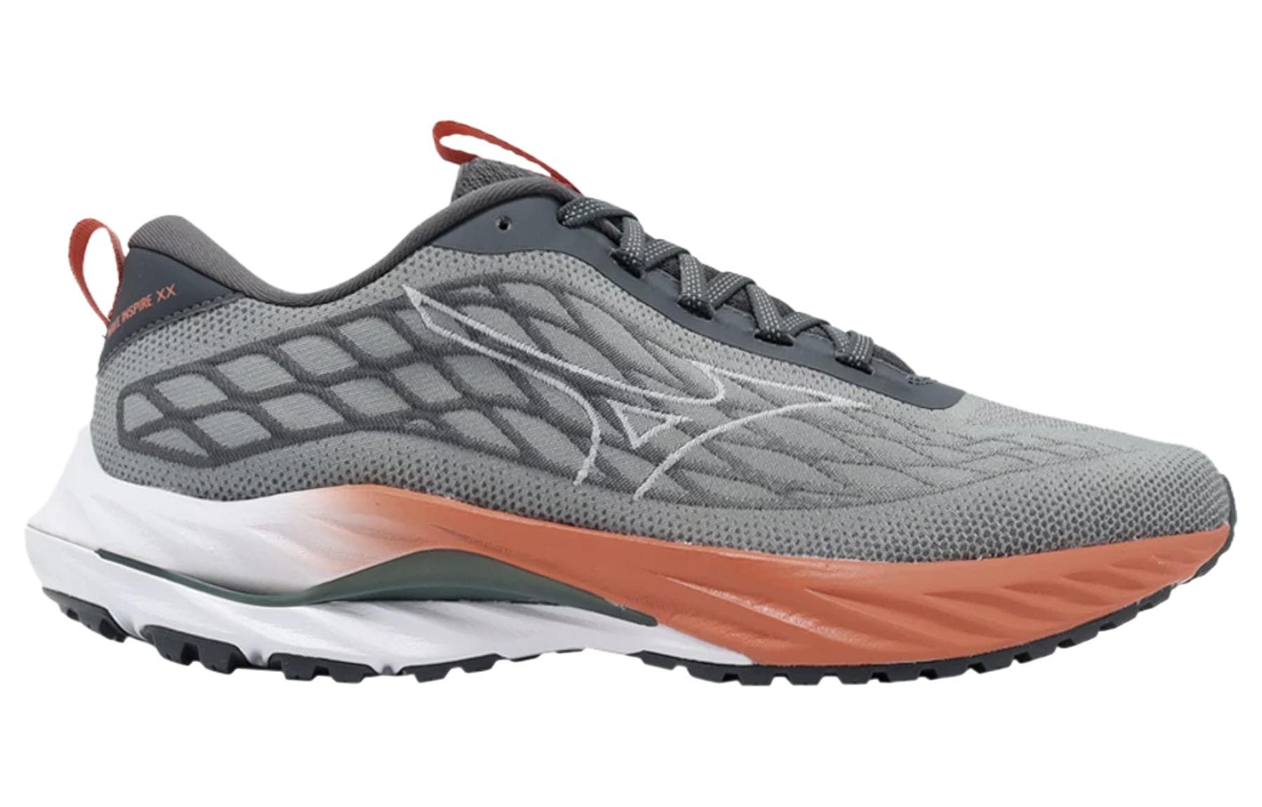 Кроссовки для бега Mizuno Дышащая Амортизация Устойчивая к Износу Низкий Топ Беговые Кроссовки Мужские Серый Оранжевый - изображение 1