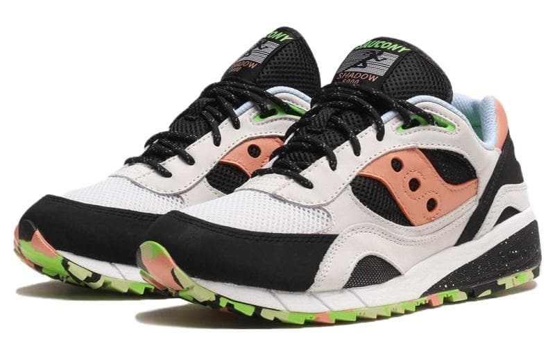 Кроссовки для бега Saucony Shadow 6000 Противоскользящие Устойчивые к истиранию Сетчатая ткань Низкие кеды для бега Мужские Белые - изображение 3