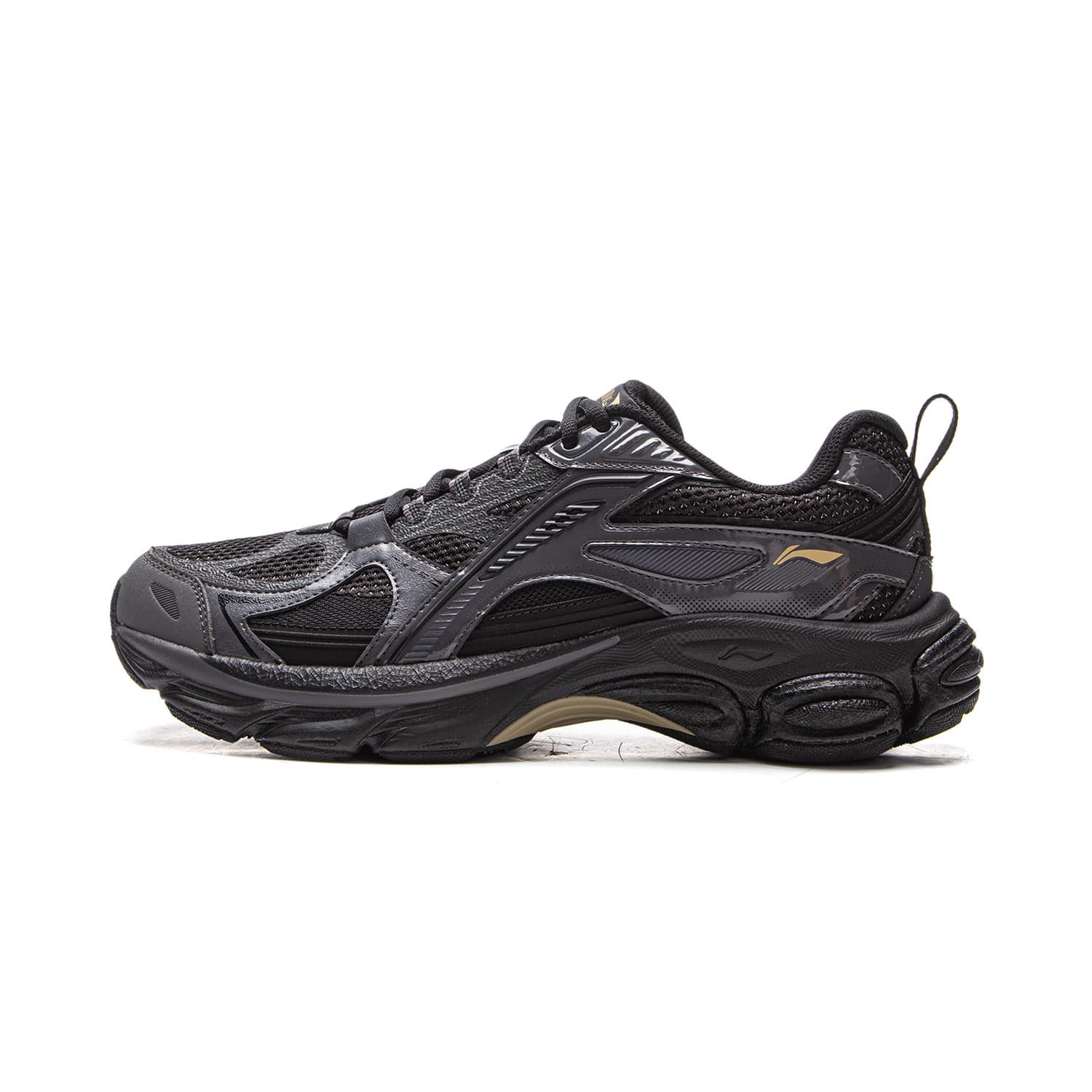 Кроссовки для бега Li NING Fuyao Boom Low Топ Беговые кроссовки Мужской Черно-серый - изображение 1