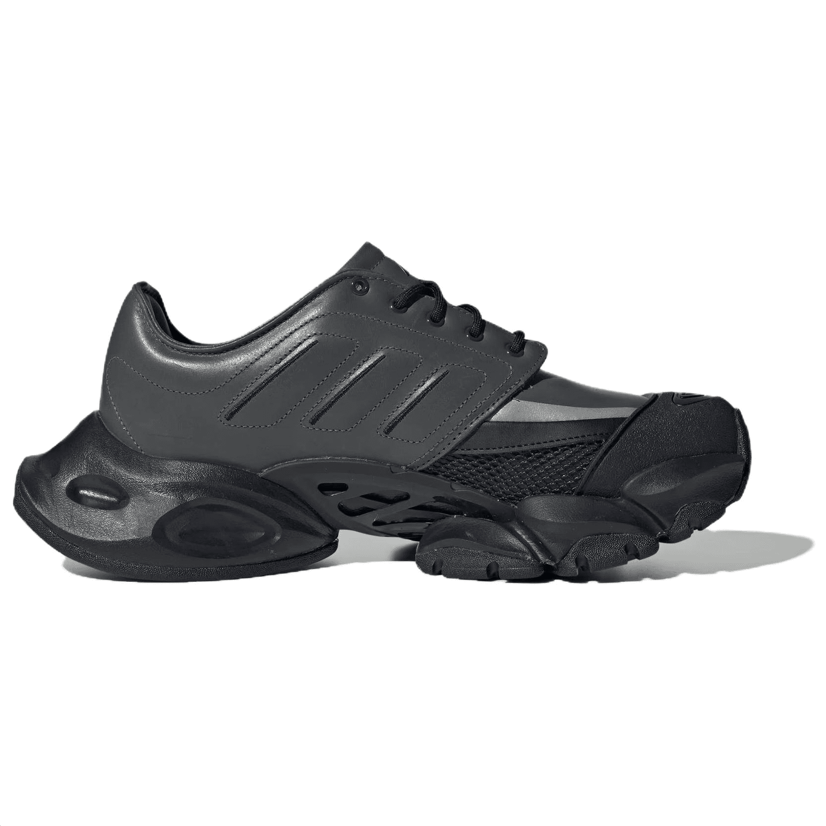 Кроссовки для бега Adidas XLG RUNNER HYBRID Синтетическая кожа кожа увеличивающая высоту низкие кеды для бега унисекс серый черный - изображение 2