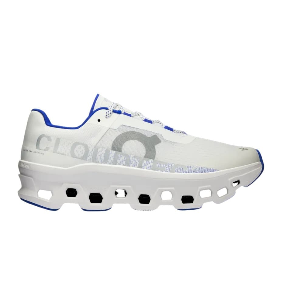 Кроссовки для бега On Cloudmonster White Blue — фото 2