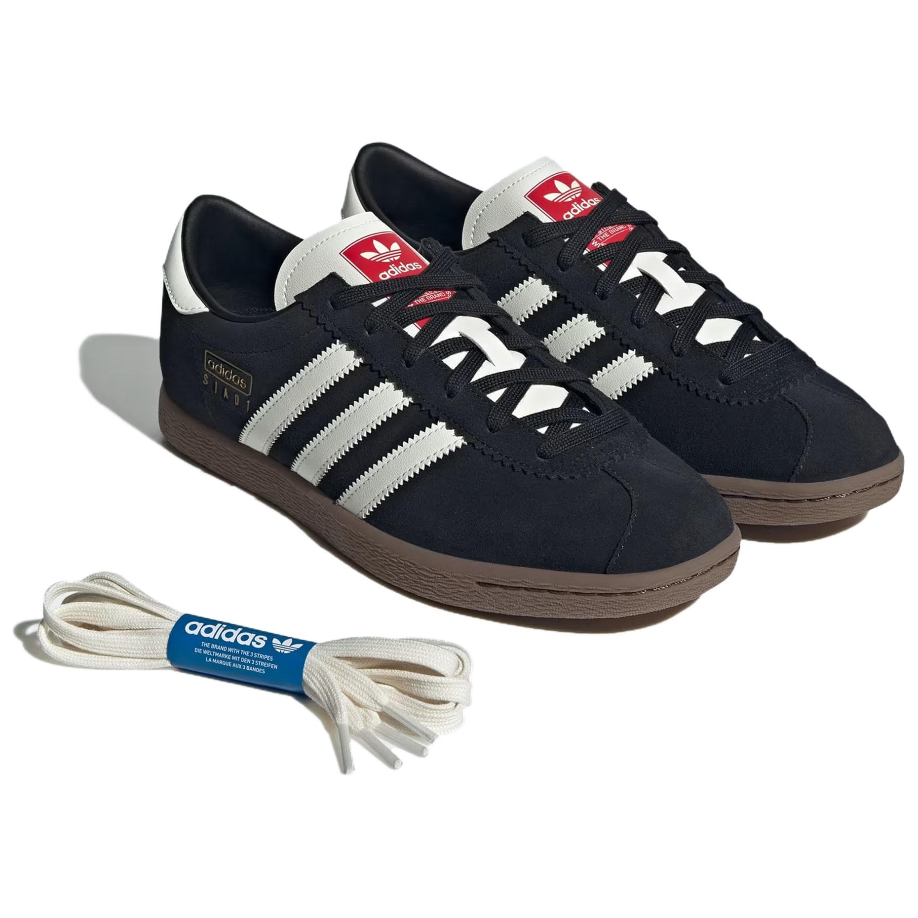 Кроссовки Adidas Originals Stadt Low Топ Кеды немецкой армии (GAT) Унисекс Черный - изображение 4