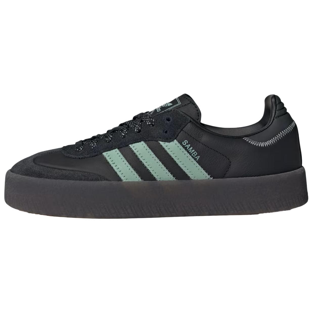 Кроссовки Adidas Originals SAMBAE Low Топ Повседневная обувь Женские Черно-зеленый - изображение 1