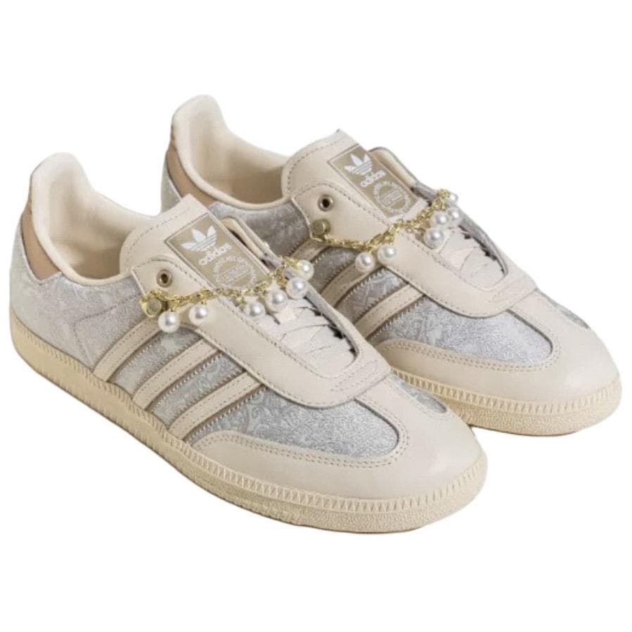 Кроссовки Adidas Originals Samba OG Устойчивые к истиранию Низкие Кеды немецкой армии (GAT) Женские Светло-серые - изображение 3