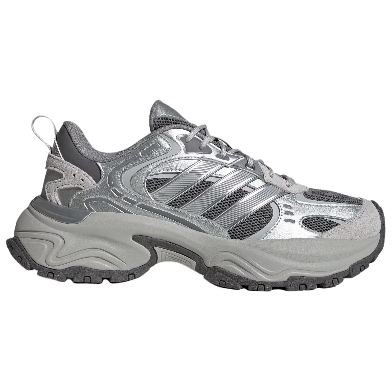 Кроссовки Adidas SHADOW FEVER Low Топ Кроссовки с Толстой Подошвой Унисекс Серебристо-Серый - изображение 2