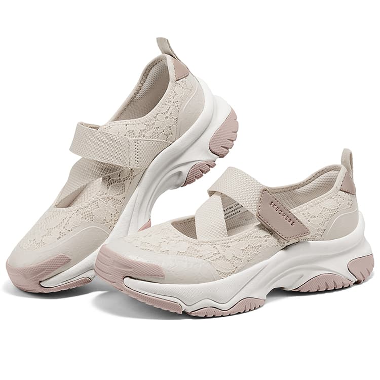 Skechers MOONHIKER Платформа Туфли Мэри Джейн Женские Бежевые - изображение 3