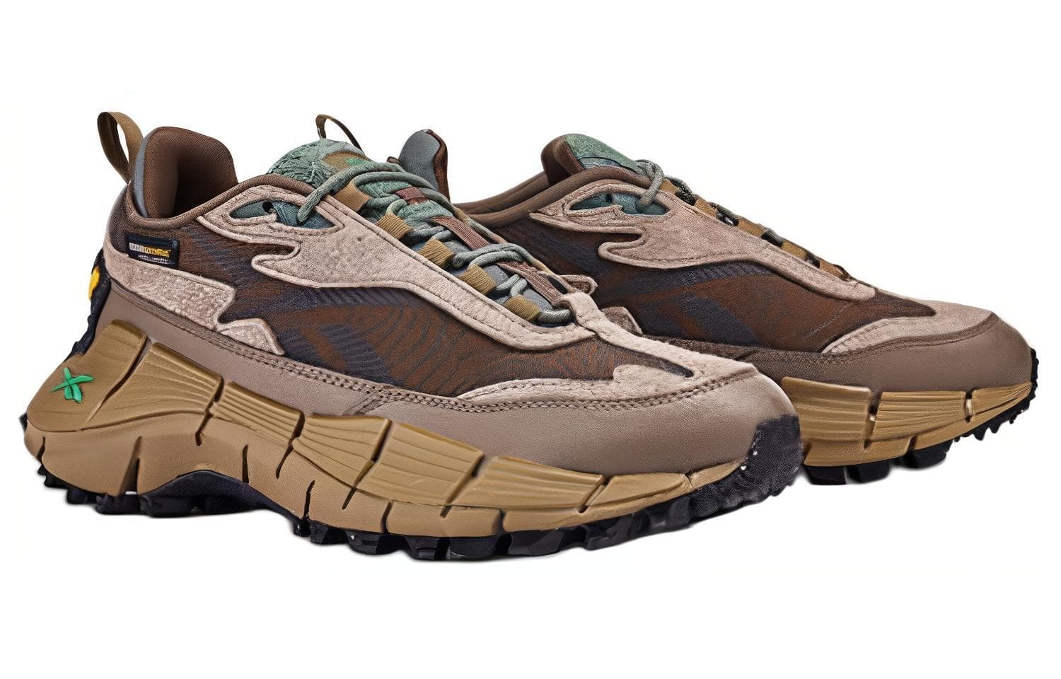 Кроссовки для бега Reebok ZIG KINETICA 2,5 EDGE Низкие Беговые Кроссовки Унисекс Коричневые - изображение 2