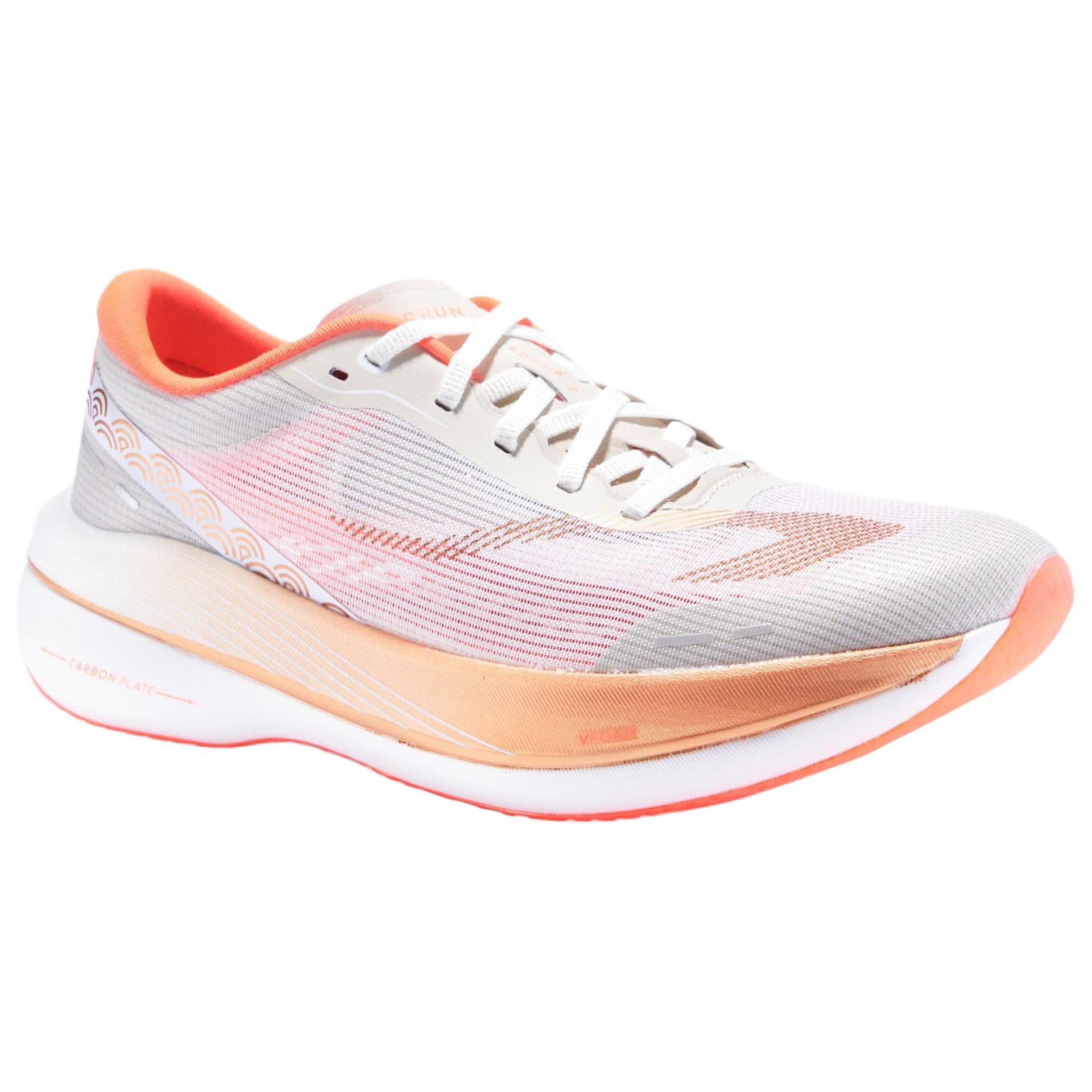 Кроссовки для бега DECATHLON KD900X.2 Противоскользящие Износостойкие Низкие Кроссовки для Бега на Дистанцию Женские Красные Серые - изображение 3
