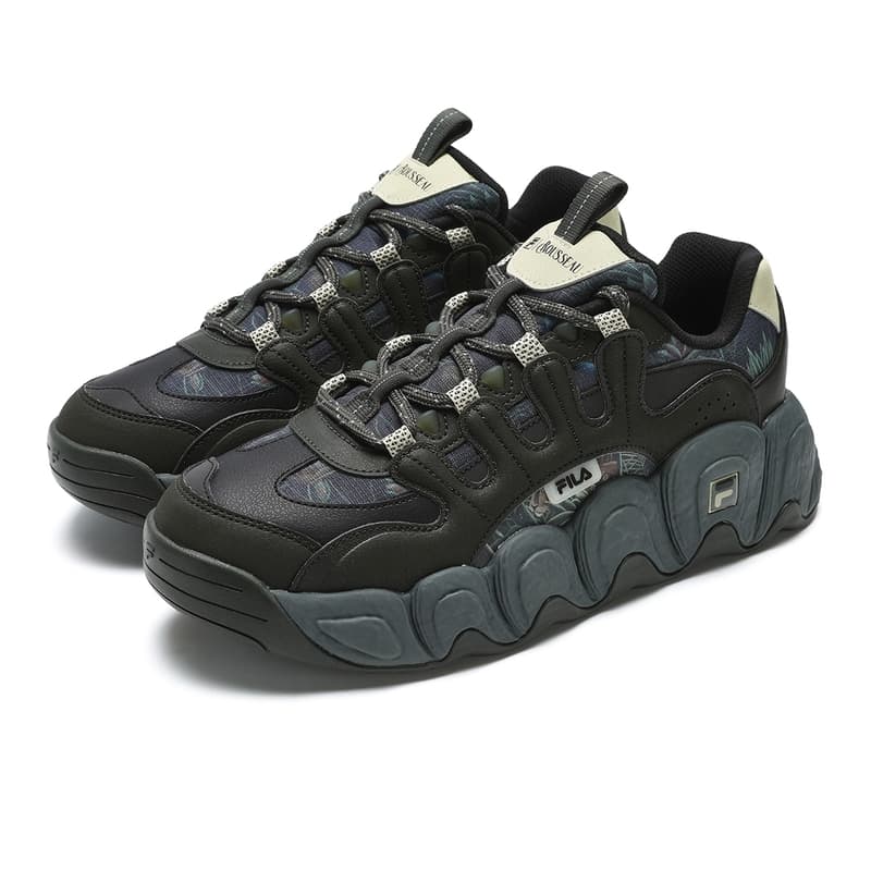 Кроссовки для бега FILA Цвет круассана Устойчивые к истиранию Низкие Беговые кроссовки Мужские Черные Зеленые - изображение 3