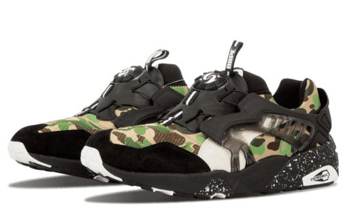 Кроссовки для бега A BATHING APE x PUMA Disc Blaze Camo Green - изображение 2