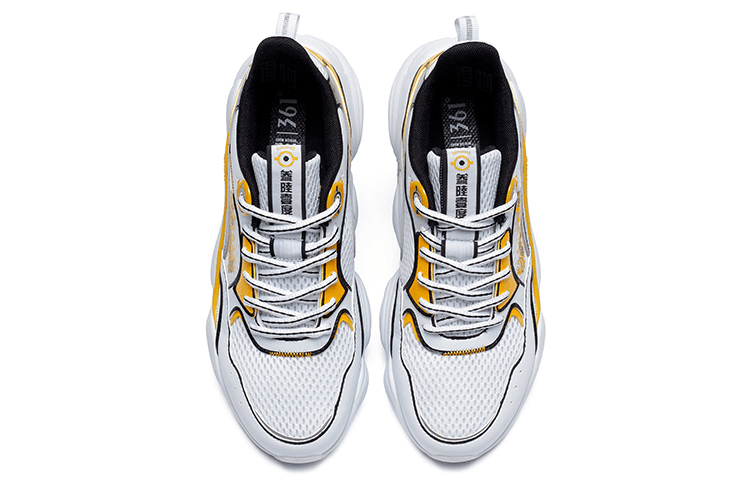 Кроссовки 361° Comfort Low-Top Sneakers White Yellow - изображение 4