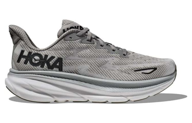 Кроссовки для бега HOKA ONE ONE Clifton 9 Амортизация Устойчивость к истиранию Дышащие Низкие Кроссовки для бега Мужские Серые - изображение 2