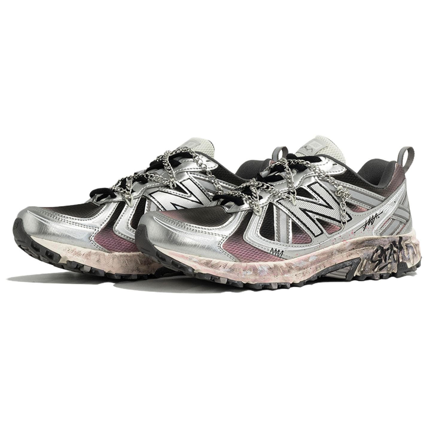 Кроссовки для бега New Balance 410 V5 Silver Pink - изображение 4