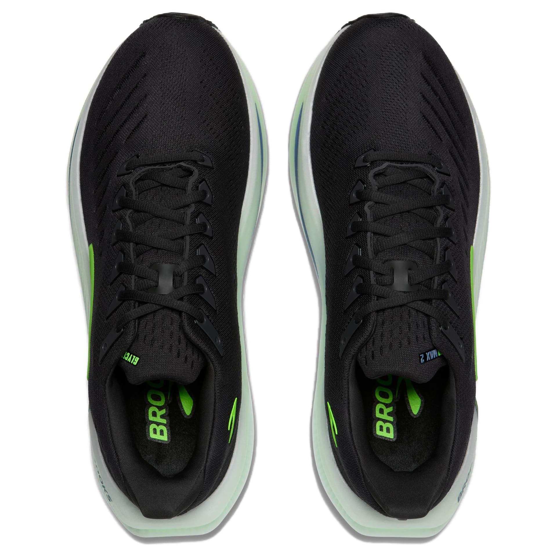Кроссовки для бега Brooks Glycerin Max 2 Мягкий и Комфортный Повседневные Беговые Кроссовки Мужские Черные Зеленые - изображение 4