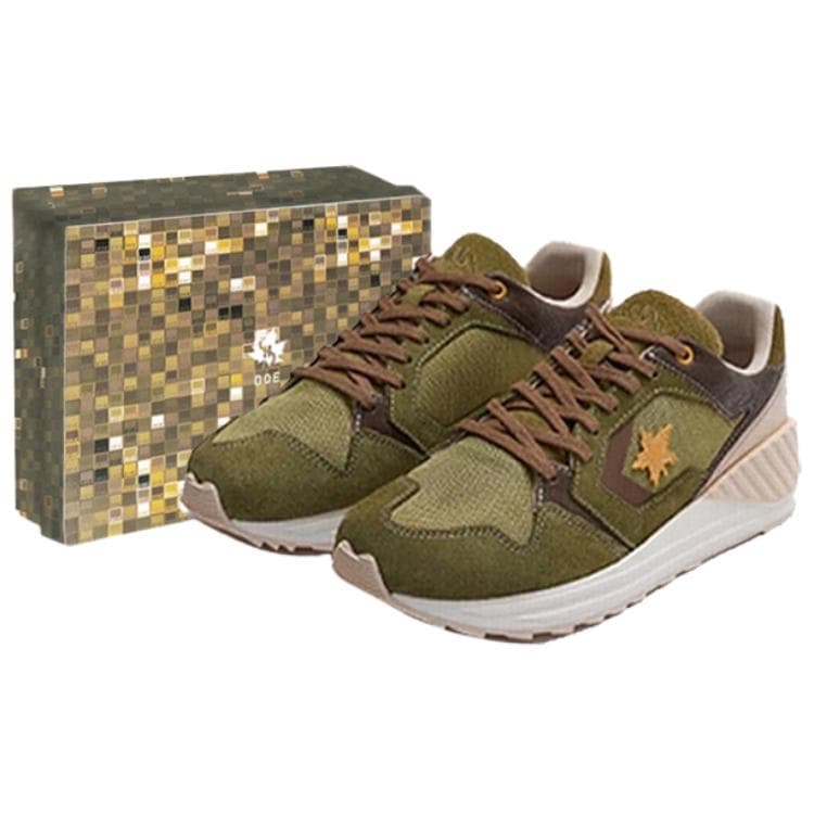 Кроссовки для бега Converse x DOE WAVE TRAINER коллаборация комфортные универсальные лоу-топы беговые кроссовки унисекс зеленый - изображение 1