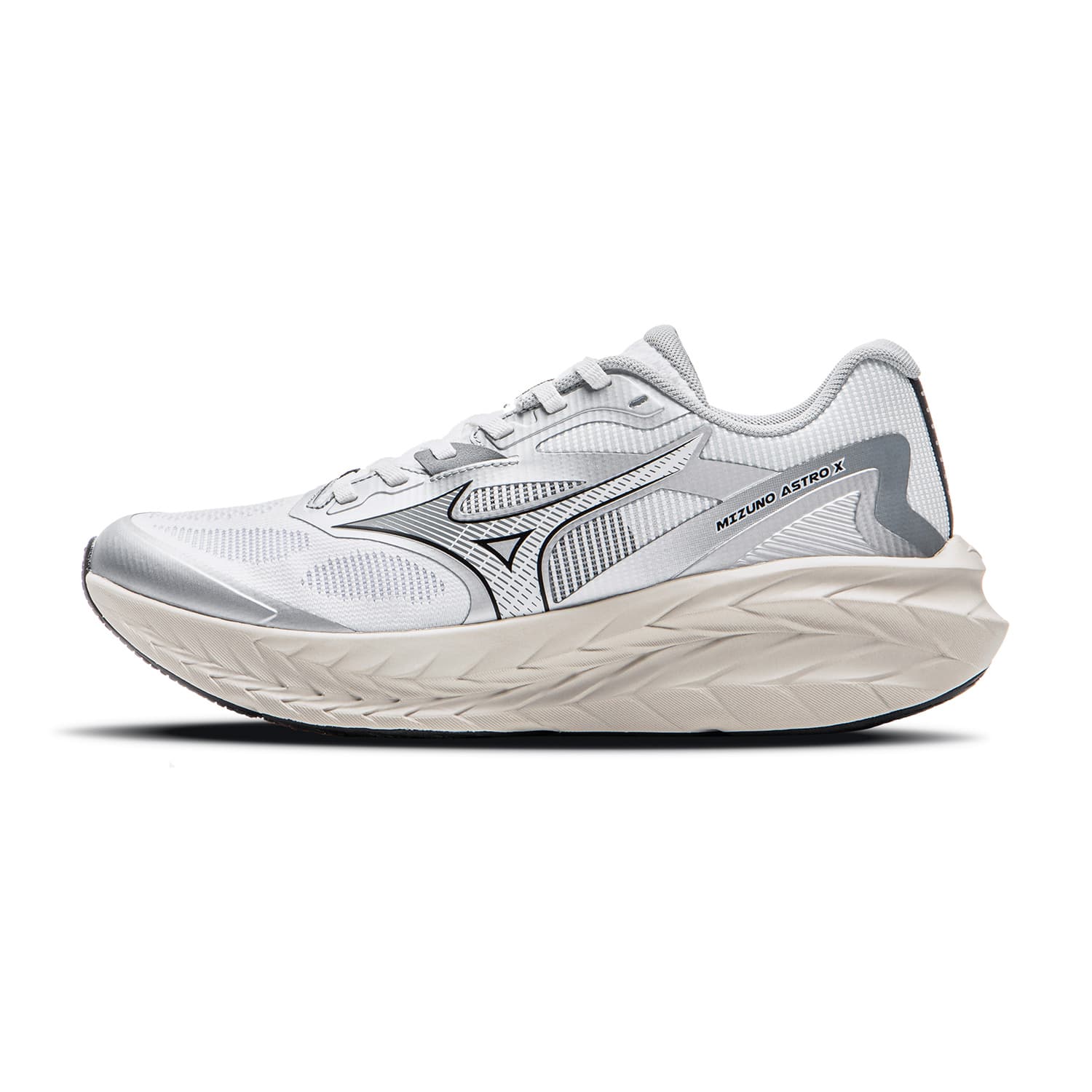 Кроссовки для бега Mizuno ASTRO X Износостойкие Низкие Беговые Кроссовки Унисекс Белый Серебряный - изображение 1