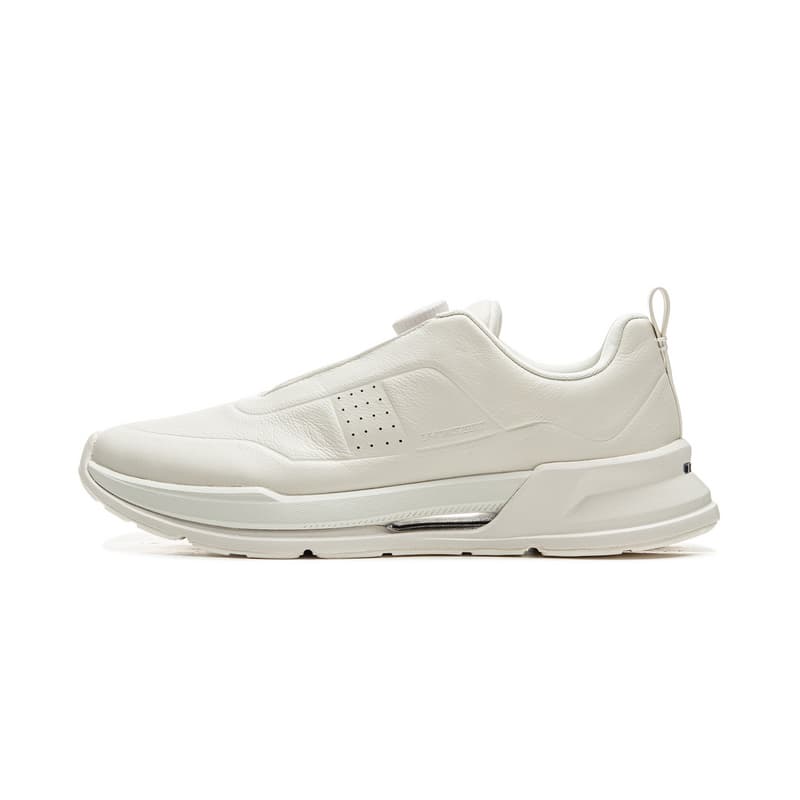 Кроссовки для бега LI-NING 1990 Комфортные модные износостойкие амортизирующие низкие кроссовки для бега и повседневной носки мужские экрю - изображение 1