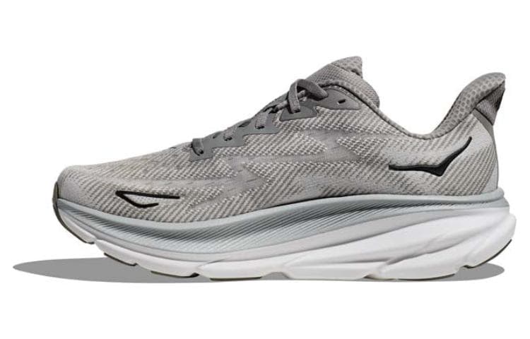 Кроссовки для бега HOKA ONE ONE Clifton 9 Амортизация Устойчивость к истиранию Дышащие Низкие Кроссовки для бега Мужские Серые - изображение 1