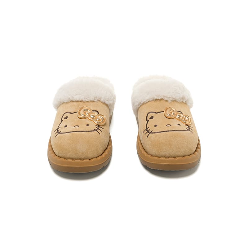 Сандалии Санрио x OLD ORDER Hello Kitty Противоскользящие тапочки для дома с защитой от истирания женские коричневые - изображение 3