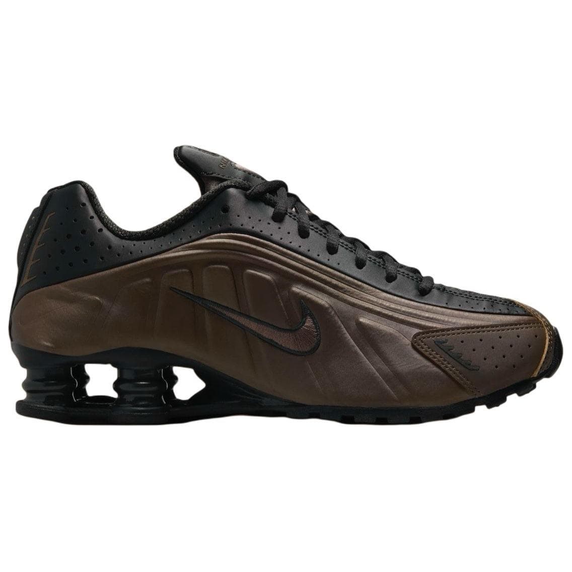 Кроссовки для бега Nike Shox R4 Low Топ Беговые кроссовки Женские Коричнево-черный - изображение 2