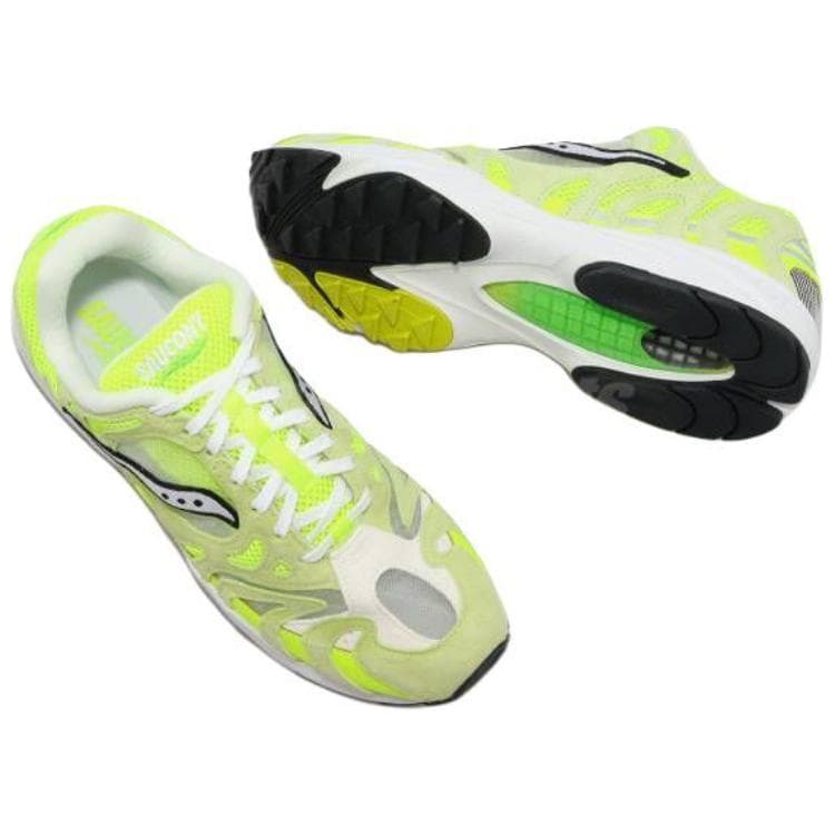 Кроссовки для бега Saucony Grid Azura 2000 Противоскользящие Устойчивые к истиранию Низкие Беговые кроссовки Мужские Желтые - изображение 5