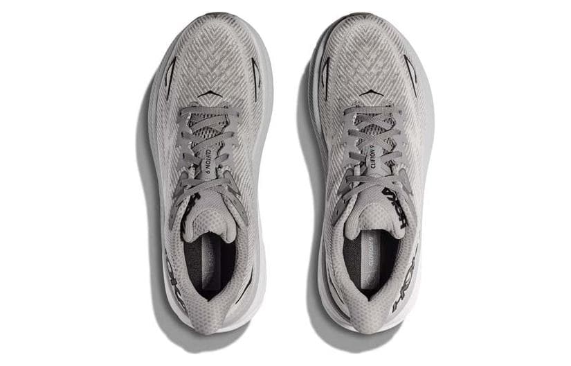 Кроссовки для бега HOKA ONE ONE Clifton 9 Амортизация Устойчивость к истиранию Дышащие Низкие Кроссовки для бега Мужские Серые - изображение 4