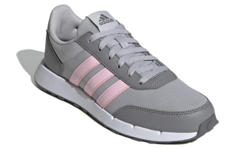 Кроссовки для бега Adidas Run 50S Ткань Амортизация Устойчивость к истиранию Дышащие Низкие Кроссовки для бега Женские Серые - изображение 3