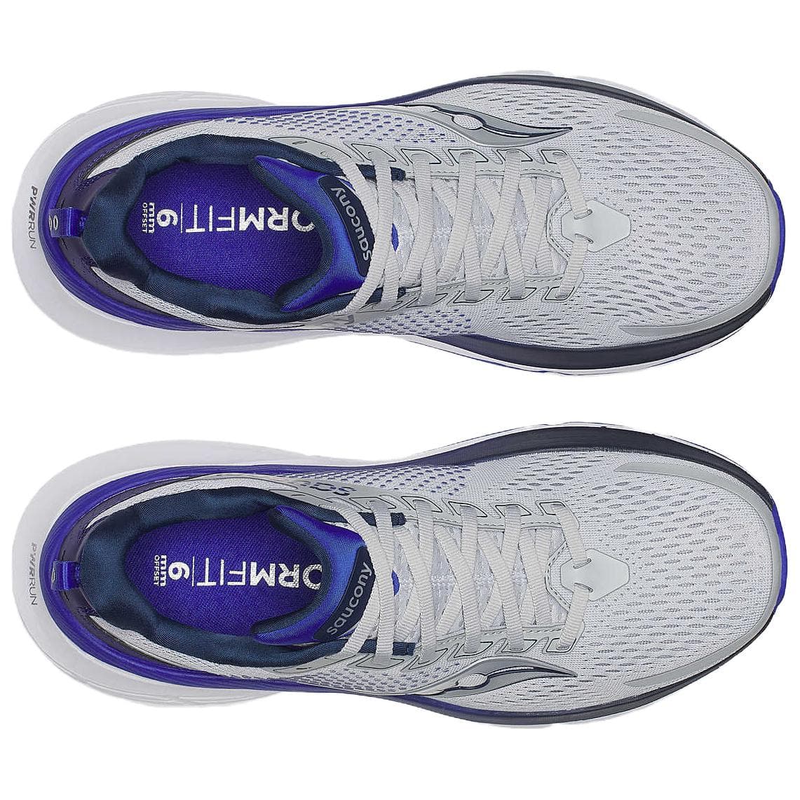 Кроссовки для бега Saucony GUIDE 17 Амортизация Дышащие Низкие Беговые Кроссовки Мужские Серые Синие - изображение 4
