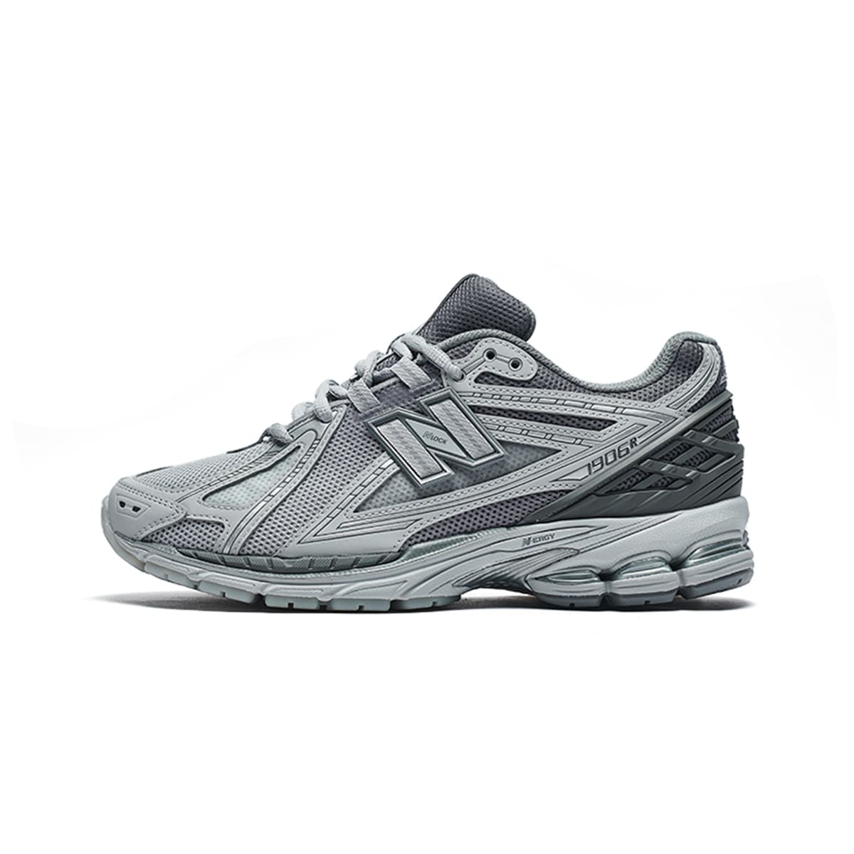 Кроссовки для бега New Balance NB 1906R Текстиль Искусственная кожа Амортизация Низкий топ Повседневные беговые кроссовки Унисекс Серый - изображение 1