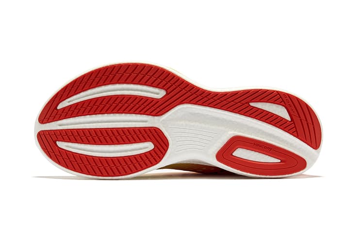 Кроссовки для бега Saucony Ride 17 Сетчатая ткань текстиль амортизация низкий топ тренировочная беговая обувь мужская белая желтая - изображение 5
