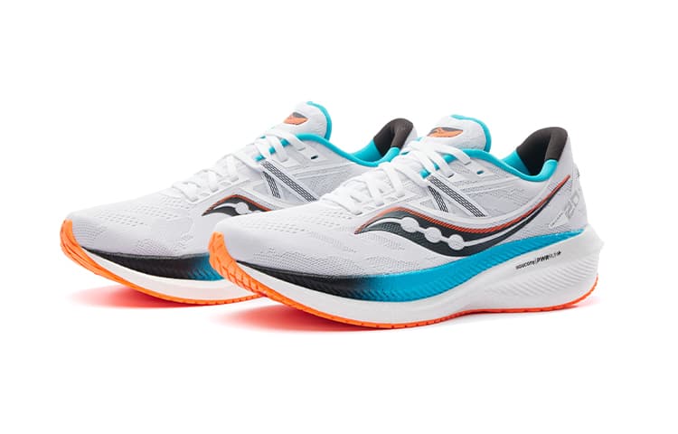 Кроссовки для бега Saucony Triumph 20 White Blue Orange - изображение 3