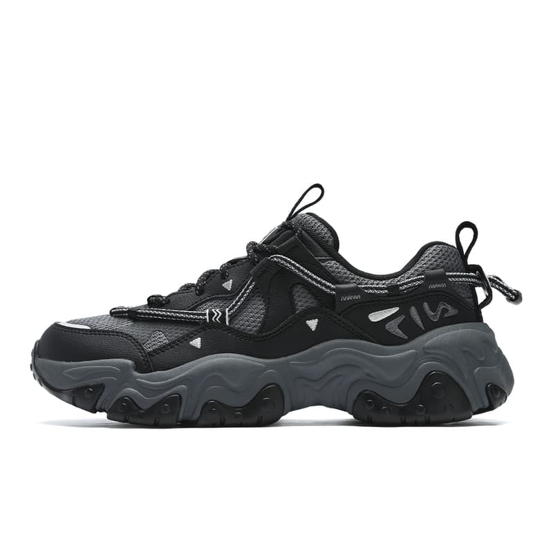Кроссовки для бега FILA Fluid 5 Дышащие Устойчивые к истиранию Низкие Беговые кроссовки Женские Черные Серые - изображение 1