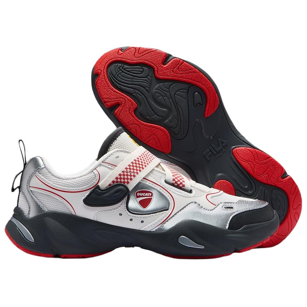Кроссовки Дукати x FILA FUSION EVA SLIM Waterdrop Shoes Текстиль Синтетическая кожа Дышащий Низкий верх Повседневная обувь Женская - изображение 5