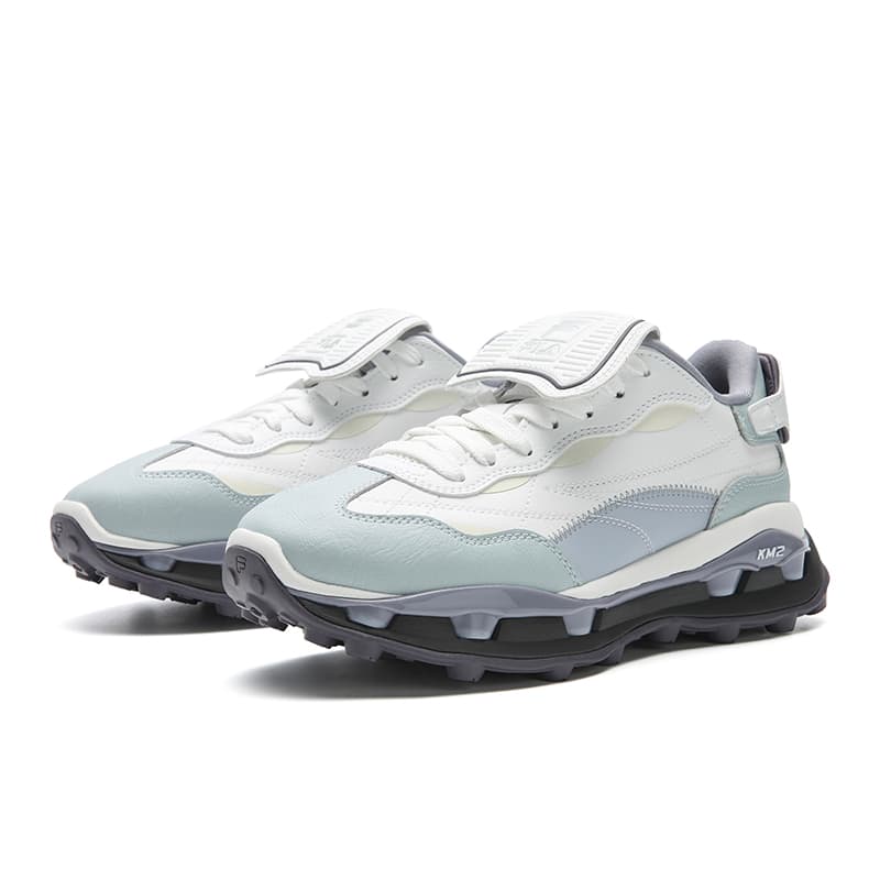 Кроссовки FILA KM2 Low Топ Повседневная обувь Женская Белая Синяя - изображение 3