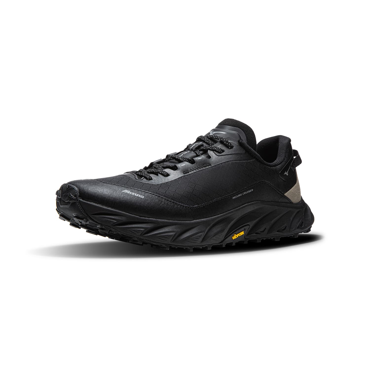 Кроссовки для бега Mizuno Cruiser Ткань Низкие Беговые Кроссовки Унисекс Черные - изображение 2