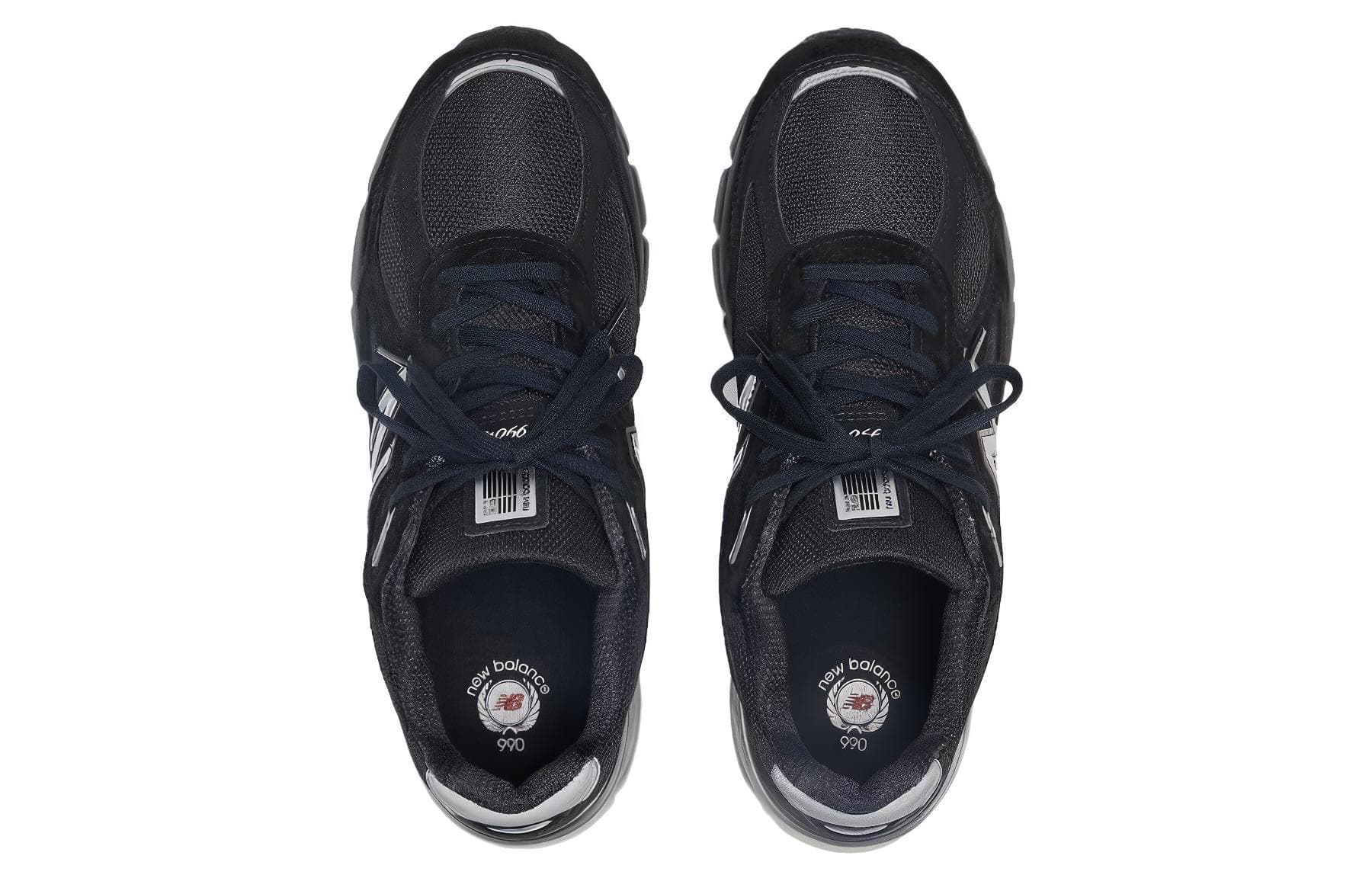 Кроссовки для бега New Balance NB 990 V4 Сетчатая ткань Низкий топ Повседневные Городские Коммутатор Беговые кроссовки Мужские Черный Серый - изображение 3