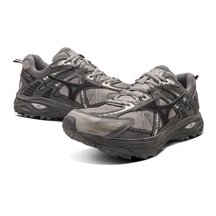 Кроссовки для бега Mizuno Racer Trail Grey Black - изображение 3
