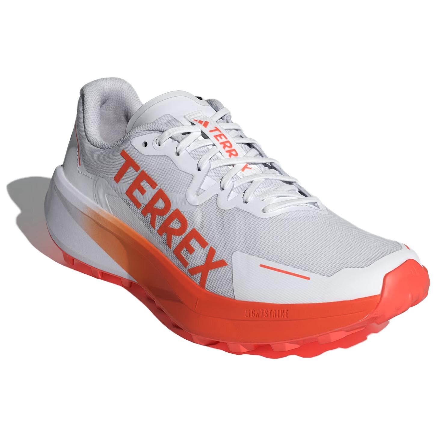 Кроссовки для бега Adidas TERREX Agravic 3 Противоскользящие Устойчивые к истиранию Низкие Беговые кроссовки Мужские Белый Оранжевый - изображение 3
