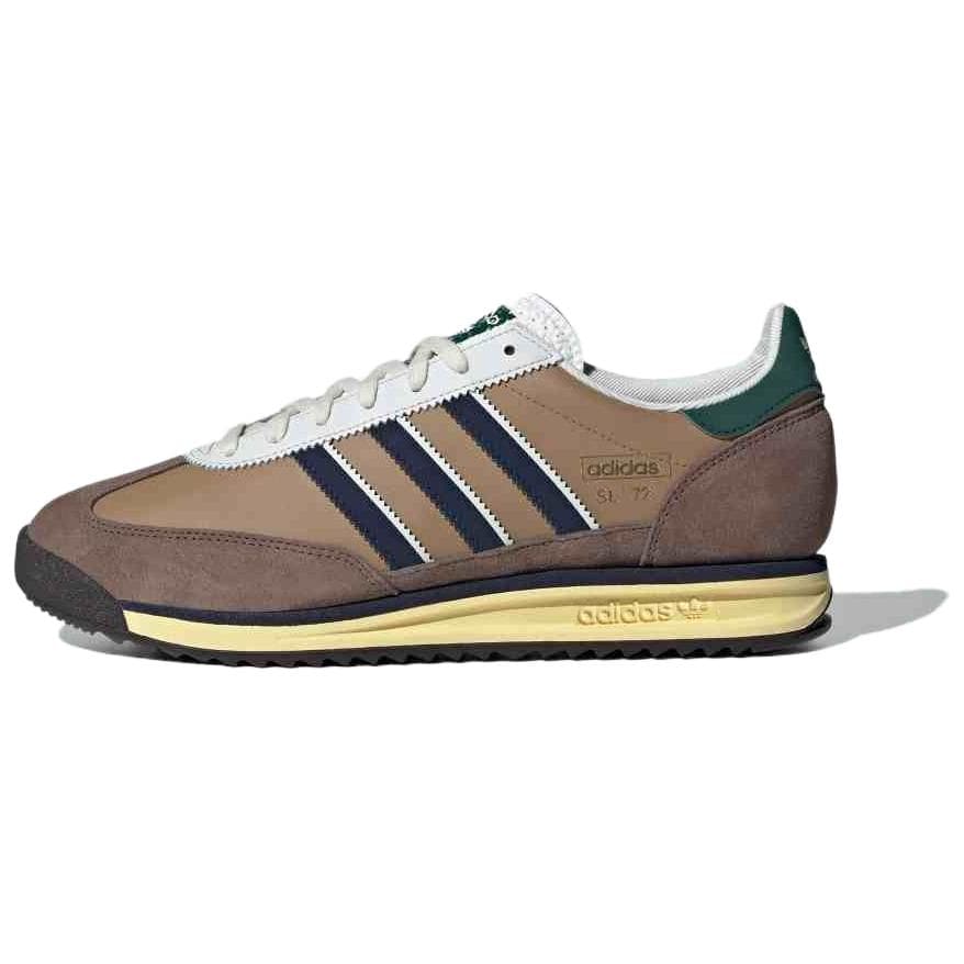 Кроссовки Adidas Originals SL 72 RS Кожа Удобные Низкие Повседневные Кроссовки Унисекс Коричневые - изображение 1
