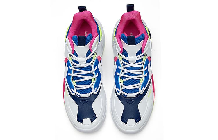 Кроссовки 361° High-Top Basketball Shoes White Blue - изображение 2