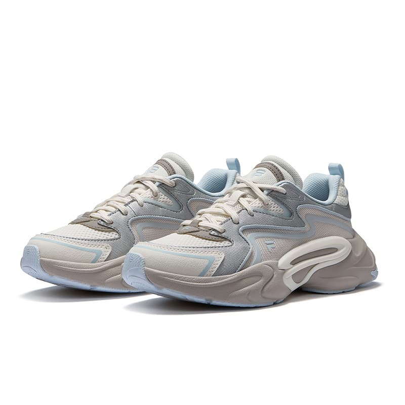 Кроссовки для бега FILA FUSION FORCE DX Универсальный Low Топ Беговые кроссовки Женские Молочно-белый и голубой - изображение 2