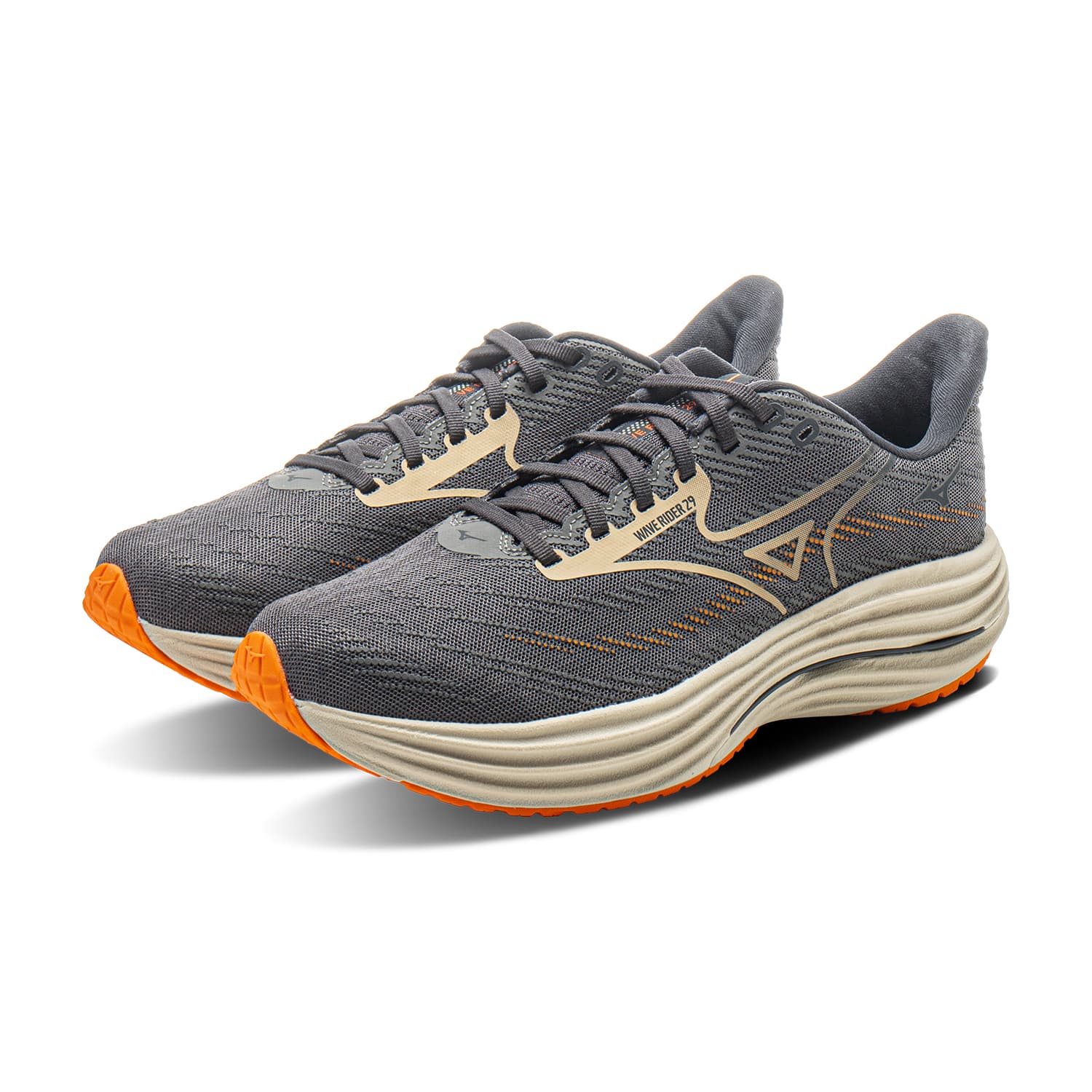 Кроссовки для бега Mizuno WAVE RIDER 29 Низкие Кроссовки для Бега Мужские Серые - изображение 3
