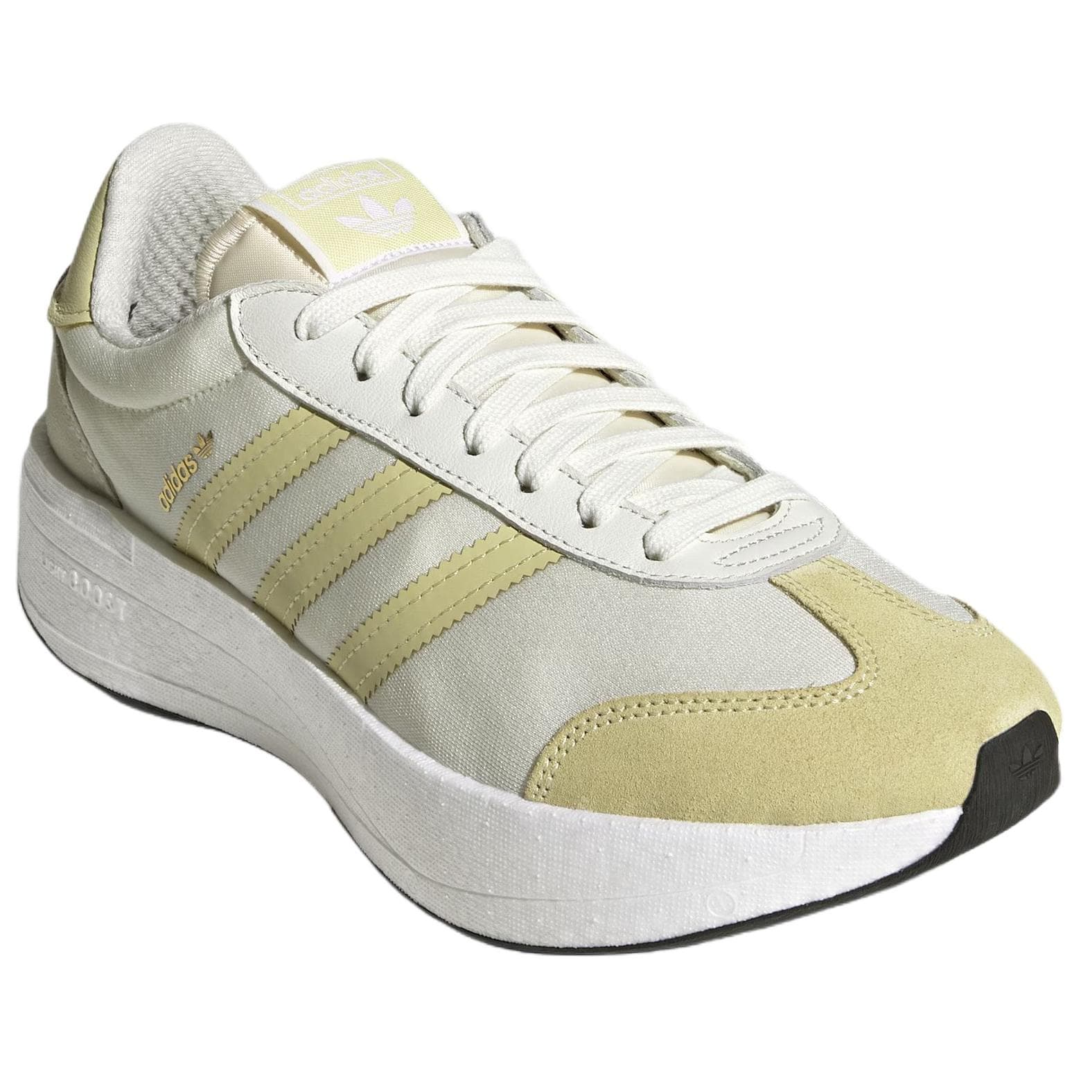 Кроссовки для бега Adidas Originals CITY RNR Ткань Противоскользящие Устойчивые к истиранию Низкие Беговые кроссовки Женские Бежево-желтые - изображение 2